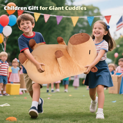SuzziPals Giant Capybara Plush 30", Jumbo Soft Capybara Stuffed Animal, Giant Plush Toys Hugging Pillow and 5-in-1 Capybara Stuffed Animals with Babies Inside, 5PC Set Capybara