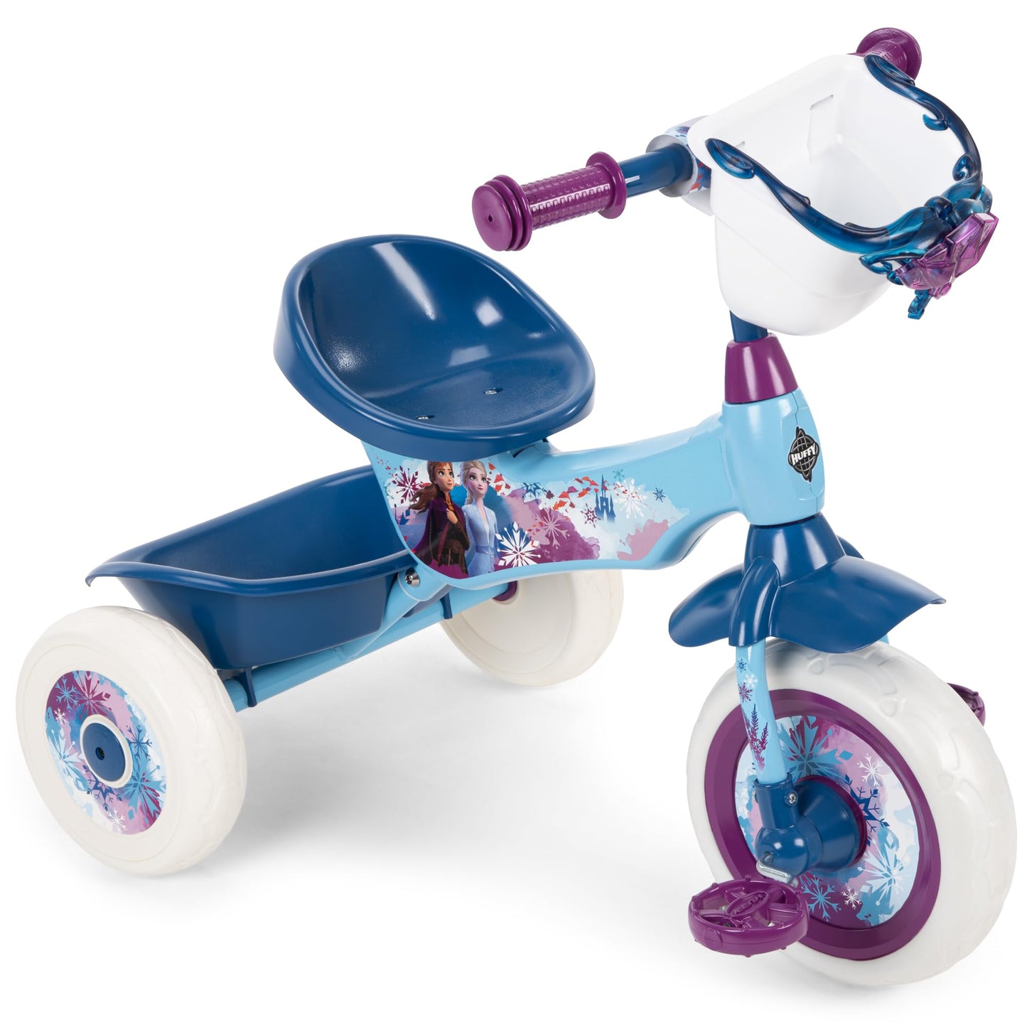 Huffy Disney Frozen 2 Girl's Trike, Ideal for Ages 3+, Anna, Elsa, and Olaf, Storage Bins for Snacks or Toys, Sturdy and Durable, Safe for Toddlers