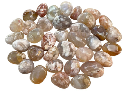 Wholesale Polished Flower Agate Tumbled Stones (0.25 Pound)