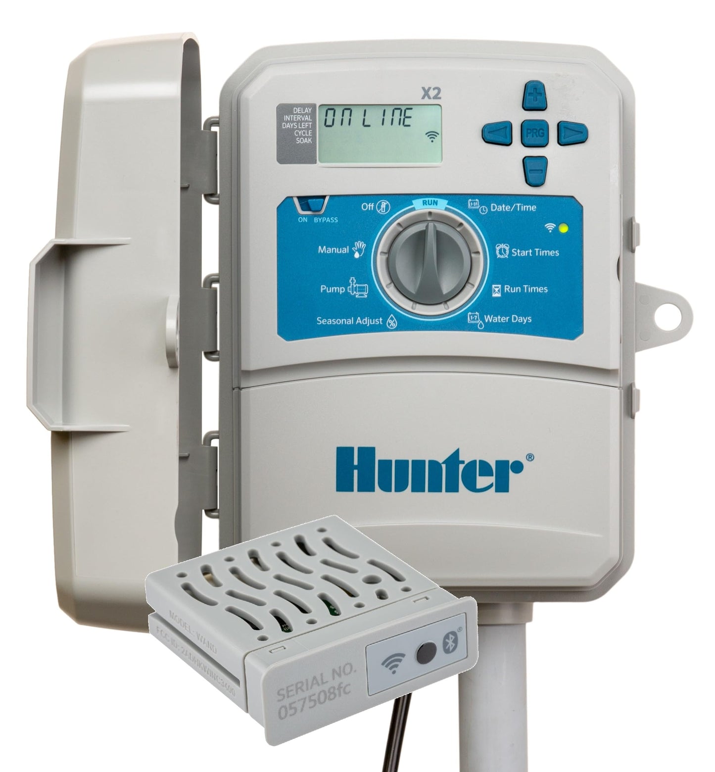 Hunter Hydrawise X2-800 8 Station Hydrawise Controller Bundeled with Wand WiFi Module X2 8 Zone Outdoor or Indoor Smart Internet X2800 Irrigation Timer