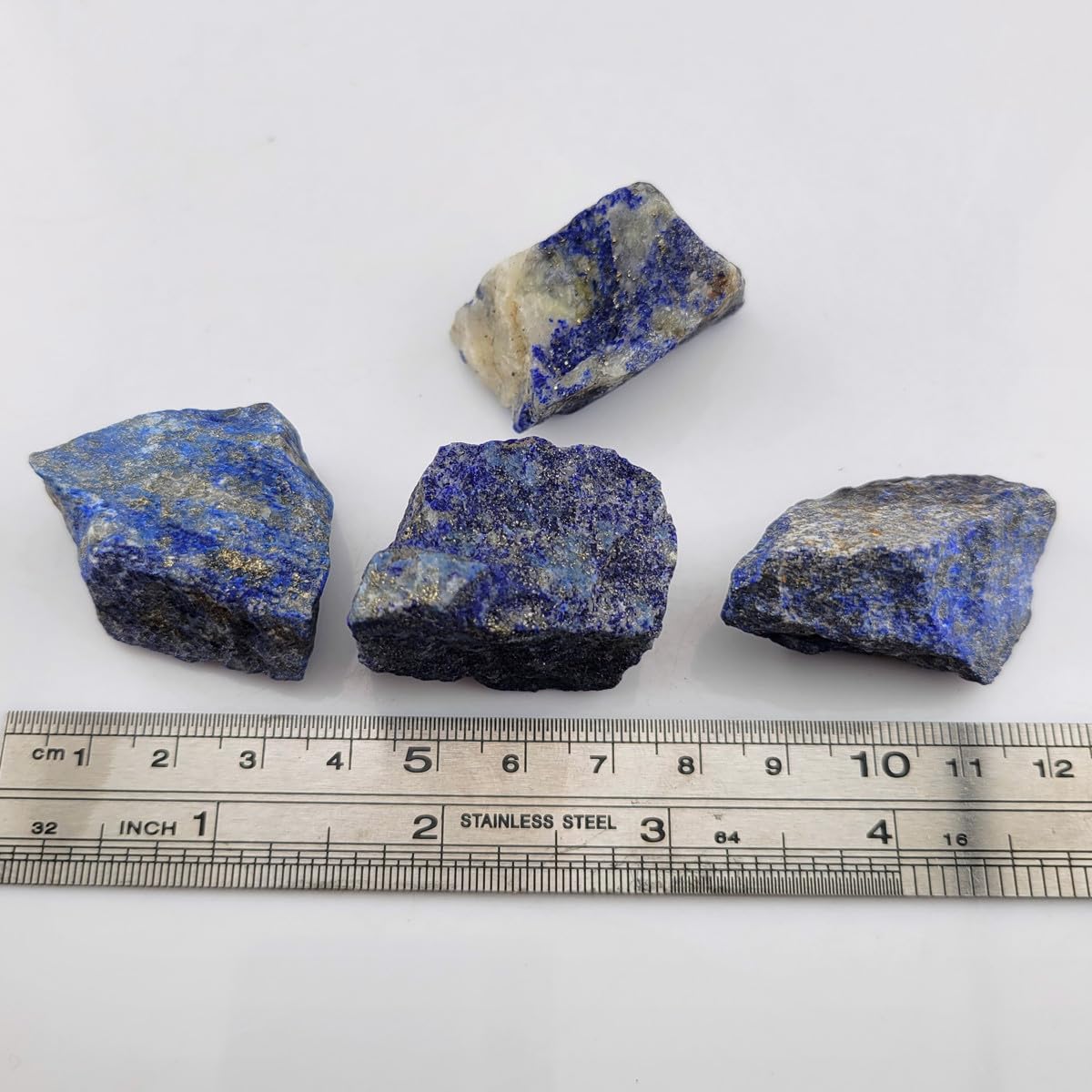 3-5Pcs Lapis Lazuli Natural Raw Crystals Rough Stones Rocks for Tumbling Polishing Cabbing Gemstones Crystals and Healing Stones for Wicca Reiki,Fountian Rocks for Decorations (Lapis Lazuli)
