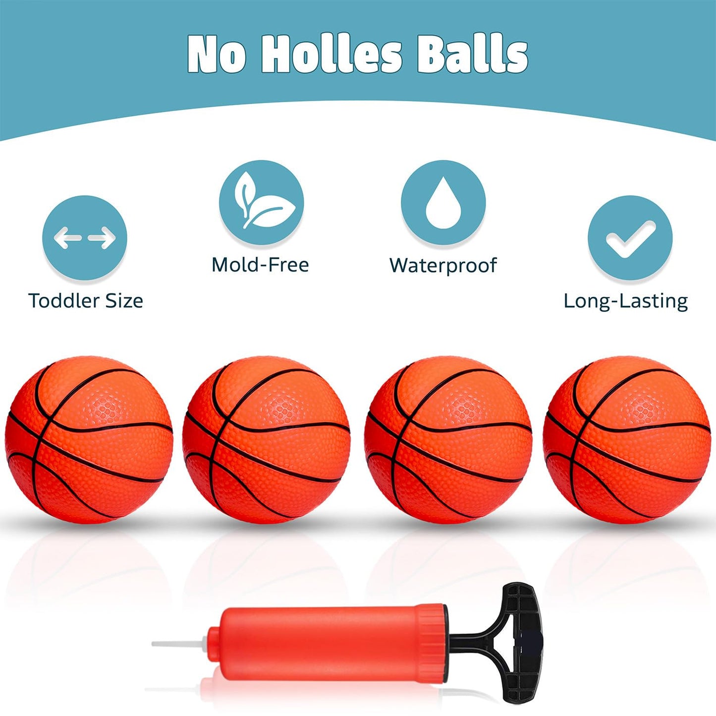 MARPPY Bath Toys - Bathtub Basketball Hoop for Toddlers | Bath Toys for Kids with 4 Mold-Free Balls & Strong Suction Cup Basketball Hoop | Toddler Shower Toys and Fun Kid Bathtub Toys | Boys or Girls
