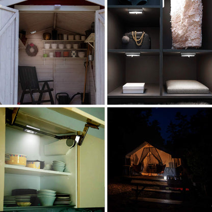 Lzonunl Closet Light, Battery Operated Tap Light, Super Bright Switchlight, Stick On Light Wall Mount Under Cabinet Lighting, Push Night Light for Cupboard, Shed, Basements(4 Pack)