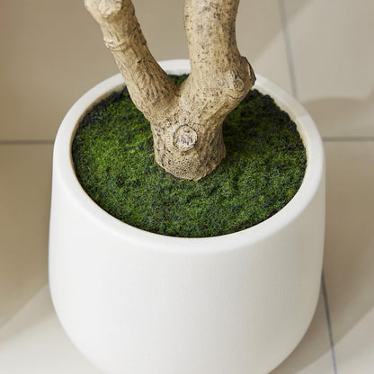VeriNatural Artificial Olive Tree 6FT, Fake Plants Indoor - Potted Faux Olive Tree with Relistic Leaves and White Planter - Tall Faux Plant for Home Office Living Room Decor