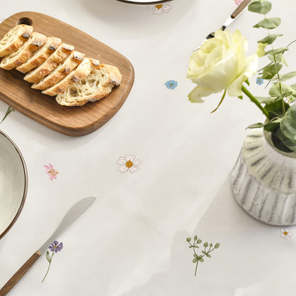 Horaldaily Spring Summer Tablecloth 60x120 Inch Rectangular, Wild Flowers Floral Table Cover for Party Picnic Dinner Decor