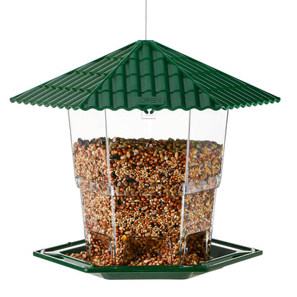 Jealoeur 2 Pack Bird Feeders for Outdoors Hanging Bird Feeder Wild Birds Seed, Green BB