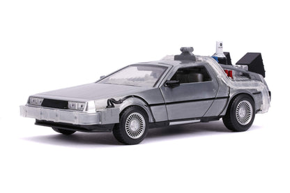 Jada Back to The Future Part II 1:24 Time Machine Die-cast Car Light Up Feature, Toys for Kids and Adults