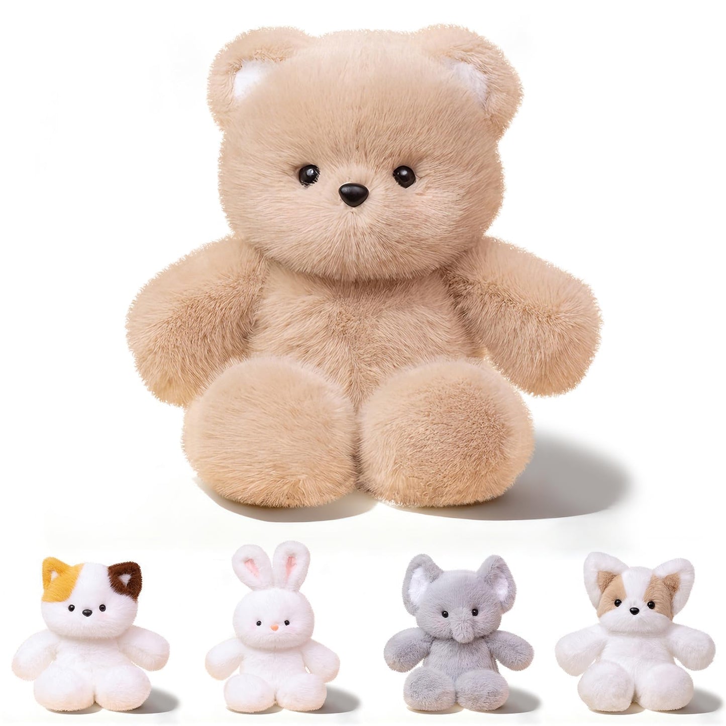 FPYWO Teddy Bear Stuffed Animal - 16 Inch Cute Teddy Bear Plush Toy Pillow for Kids & Adults, Huggable Easter Stuffed Animals Party Gifts Plush Toys, 0.66 lbs