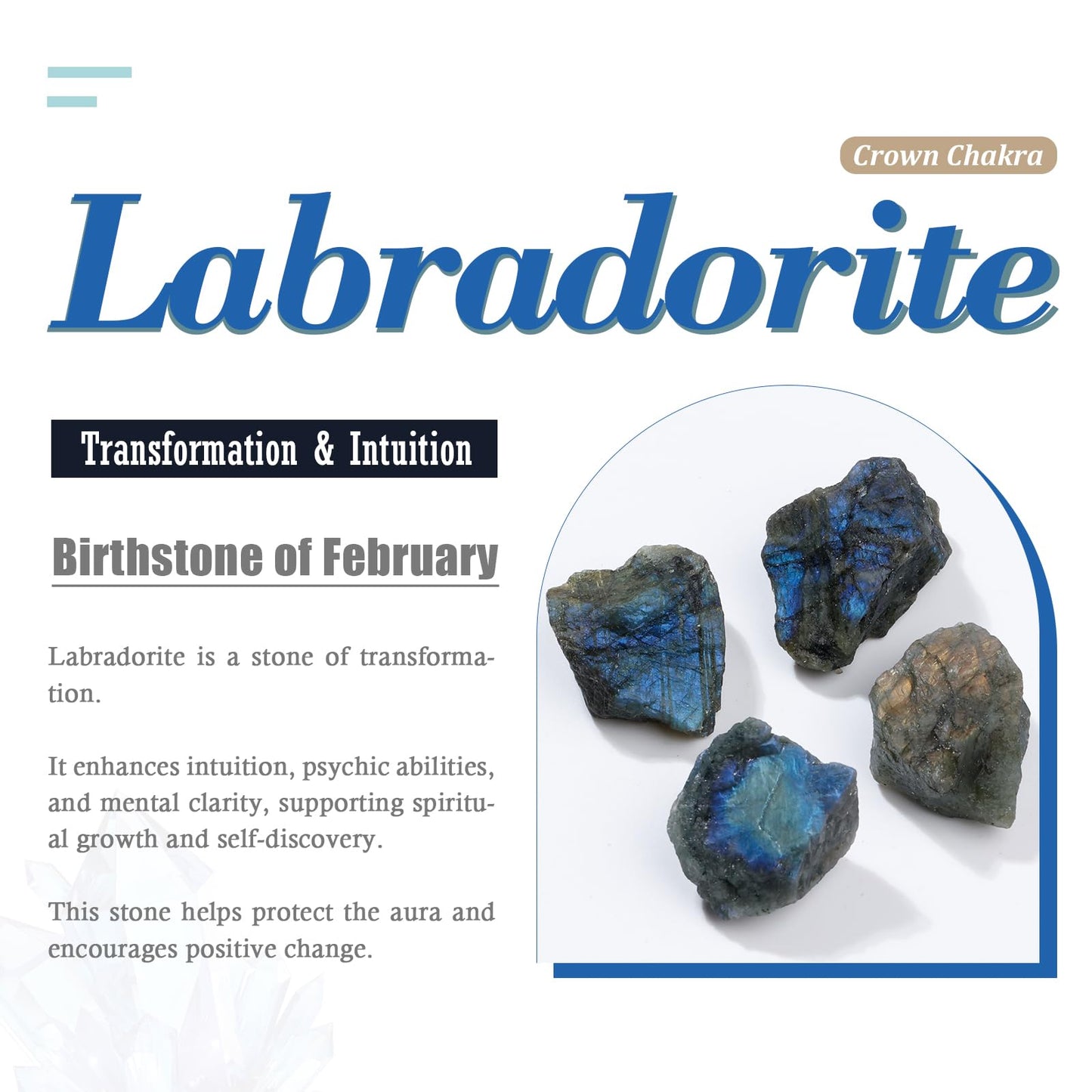 Nupuyai 2.36"-3.35" Natural Labradorite Heart Stone, Polished Worry Palm Stone for Anxiety Relief, Reiki Healing Crystal Meditation & Positive Energy Feng Shui Decor for Home Office, 201g-300g