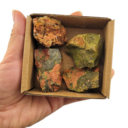 Natural Raw Crystals 1''-2'' Unakite Rough Stones Rocks for Tumbling Polishing Cabbing Gemstones Crystals and Healing Stones for Wicca Reiki,Fountian Rocks for Decorations (Unakite)