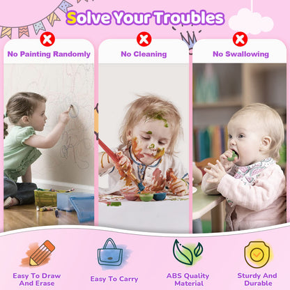 Kikidex Toddlers Toys Age 1-3, Magnetic Drawing Board, Doodle Board Pad Learning and Educational Toys for 1 2 3 Year Old Baby Kids Birthday Gift (Purple)