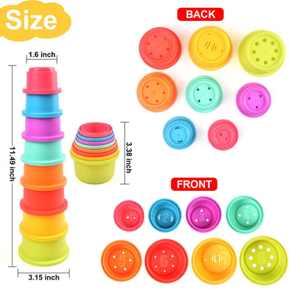 Cosaway Baby Stacking Nesting Cups Toys, Baby Toys 6 to 12 Months, Montessori Toys for Toddler Gifts 1 Year Old (617-97)