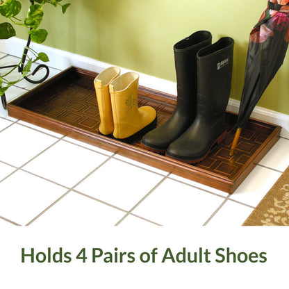 Good Directions Large Boot Tray, Squares Multi-Purpose All Weather Decorative Boot Tray, Shoes, Plants, Garage, Patio Door, Pet Bowls, 34 inch Entry Indoor Shoe Tray, Copper Finish