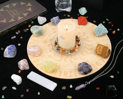 DUQGUHO 17Pcs Crystals and Healing Stones Crystal Gifts Set Raw Chakra Stones Colored Rocks for Beginners Collection Chakra Gift