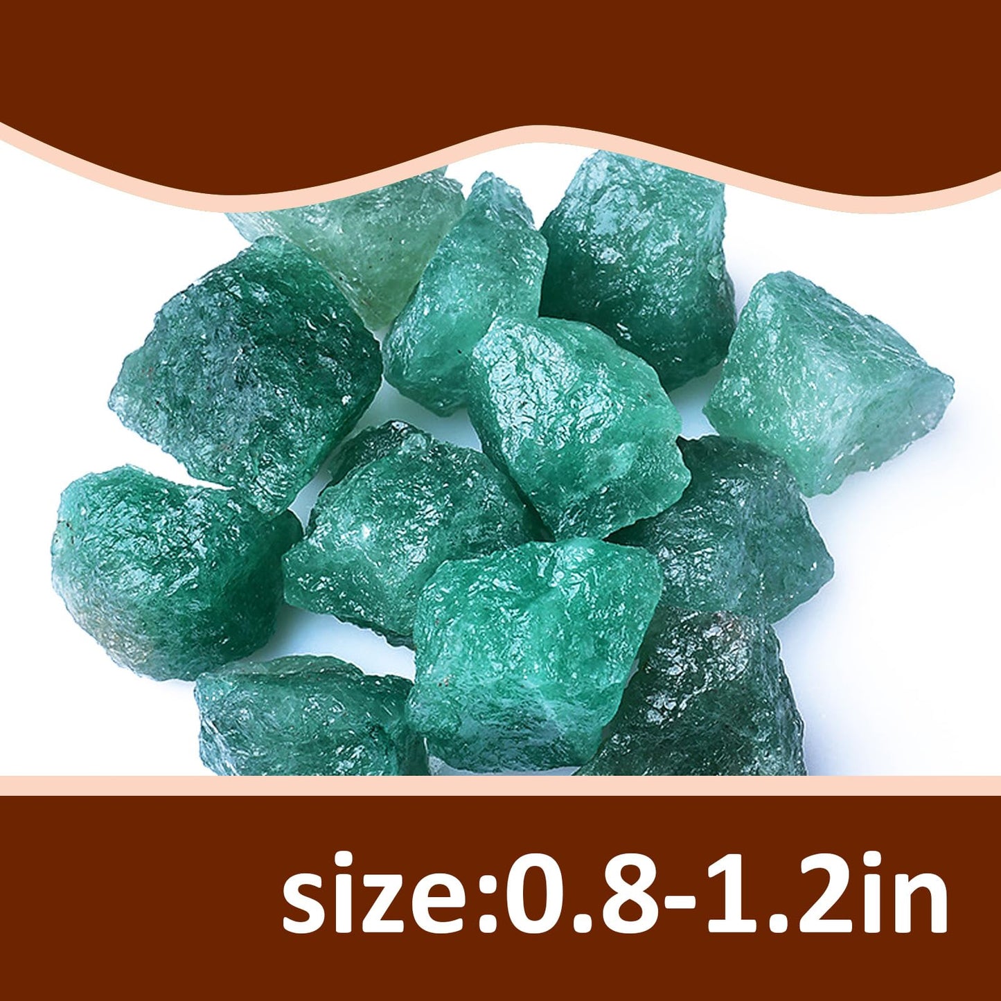 Raw Crystals, Large 1.2-2.0" Healing Crystal Natural Rough Stones for Intuition,Chakra,Meditation,Decoration,Polishing,Energy Work (Greenquartz, 3.5oz-0.8-1.2"raw Crystals)