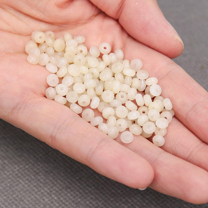 BONNY BOXX 1 Strand (150PCs) Natural 2 * 4mm White Opal Rondelle Beads, Natural Abacus Disk Stone Beads Loose Spacer Gemstone for DIY Bracelet Necklace Jewelry Making
