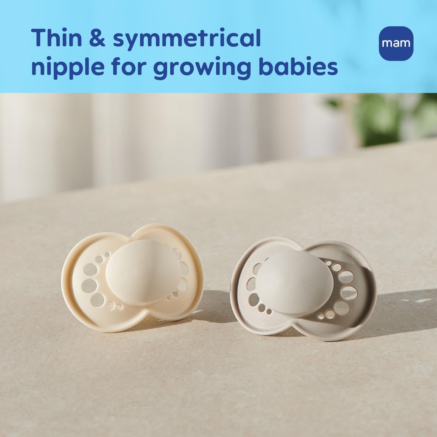 MAM Original Matte Baby Pacifiers 6-16 Months, Binky for Newborn Babies, BPA-Free Skin Soft Silicone Nipple, Easy to Clean, Developed with Medical Experts, 4 Count, Made in Europe