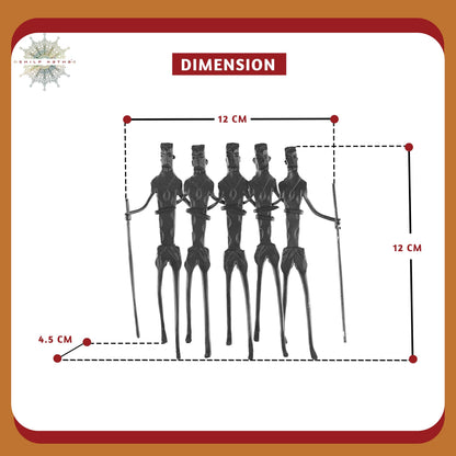 SHILP KATHA Bastar Antique Art for Home Décor — Handmade Showpiece for Living Room | Walking Tribals for Gifting
