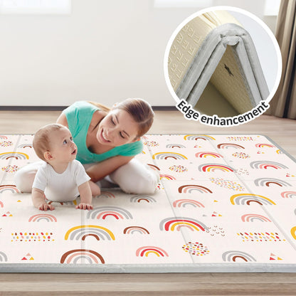 PIGLOG Baby Play Mat, Middle 59X59" Playmat for Playpen, 0.8 Inch Thick Foldable Baby Crawling Mat, Portable Playmat for Babies and Toddlers, Infants, Toddler, Kids