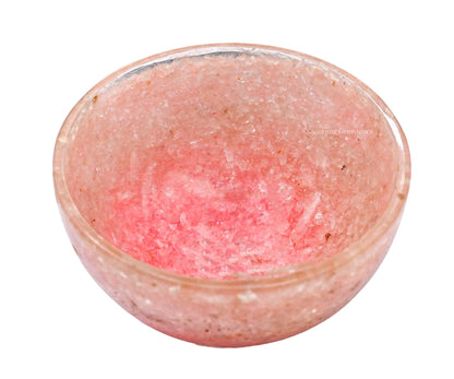 Amazing Gemstone Rose Quartz Orgonite Orgone Crystal Gemstone Bowl - 3" Orgonite Rose Quartz Crystal Bowl for Meditation, Crystals and Healing Stones Gift and Protection