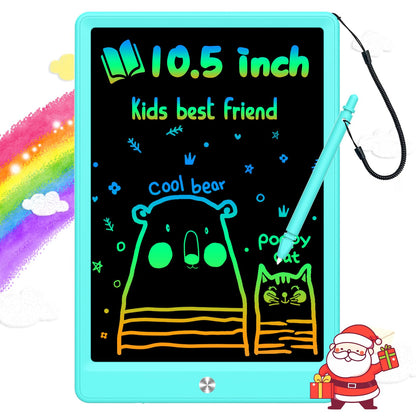 BUKEBU LCD Writing Tablet Doodle Board,10.5 inch Colorful Drawing Pad,Electronic Drawing Tablet, Drawing Pads,Travel Gifts for Kids Ages 3 4 5 6 7 8 Year Old Girls Boys (Blue)