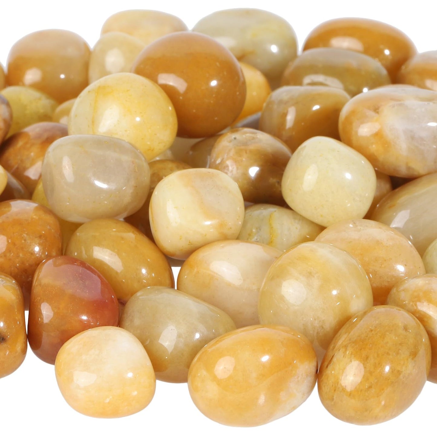 TUMBEELLUWA 1 LB Topaz Tumbled Stones Bulk for Crafts Vase Filler Landscape Decor, Natural Healing Crystal for Meditation Witchcraft