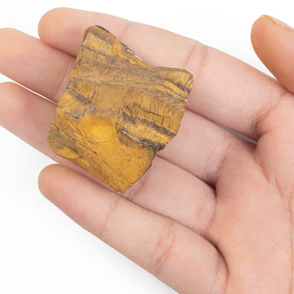 "300+ Carats, 1 Pc Tiger Eye Rock Rough Stone 4050 mm Raw Crystals Rock Crystals and Healing Stones Rough Gemstones Rock Collection for Beginners Used as Crystal Therapy, Meditation, Reiki"