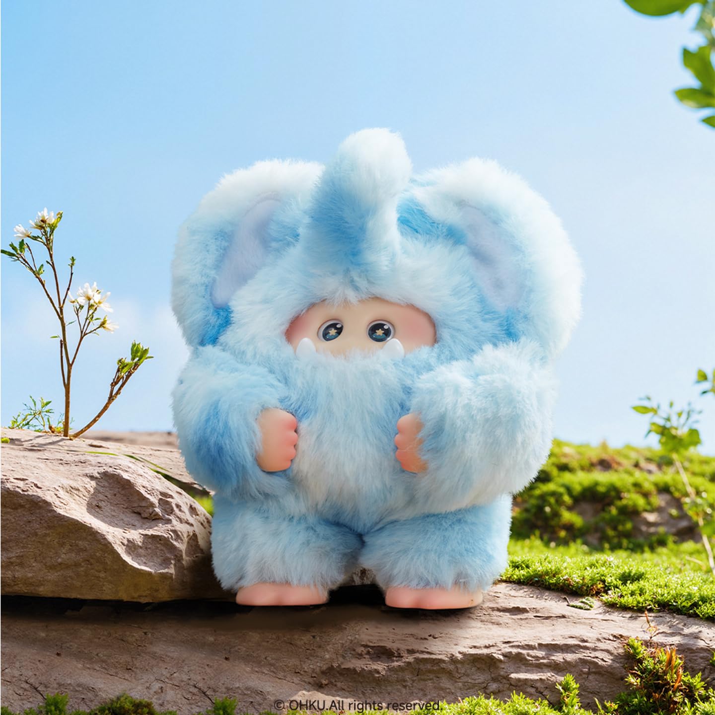 OHKU Giggle Monster Furry Forest Series Vinyl Plush Blind Box Random Design Action Figures Collectible Toys Home Decorations Holiday Birthday Gifts (Single)