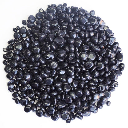 XMHOME 3 Pounds Black Obsidian Polished Stones - Natural Tumbled Gemstones for Vase Filler, Protection, and Jewelry Making