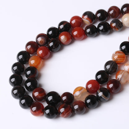 Natural Dream Agate Stone Gemstone Round Crystal Energy Jade Beads for Jewelry Making DIY Bracelet Necklace - 1 Strand 15.5inch 35PCS 10MM
