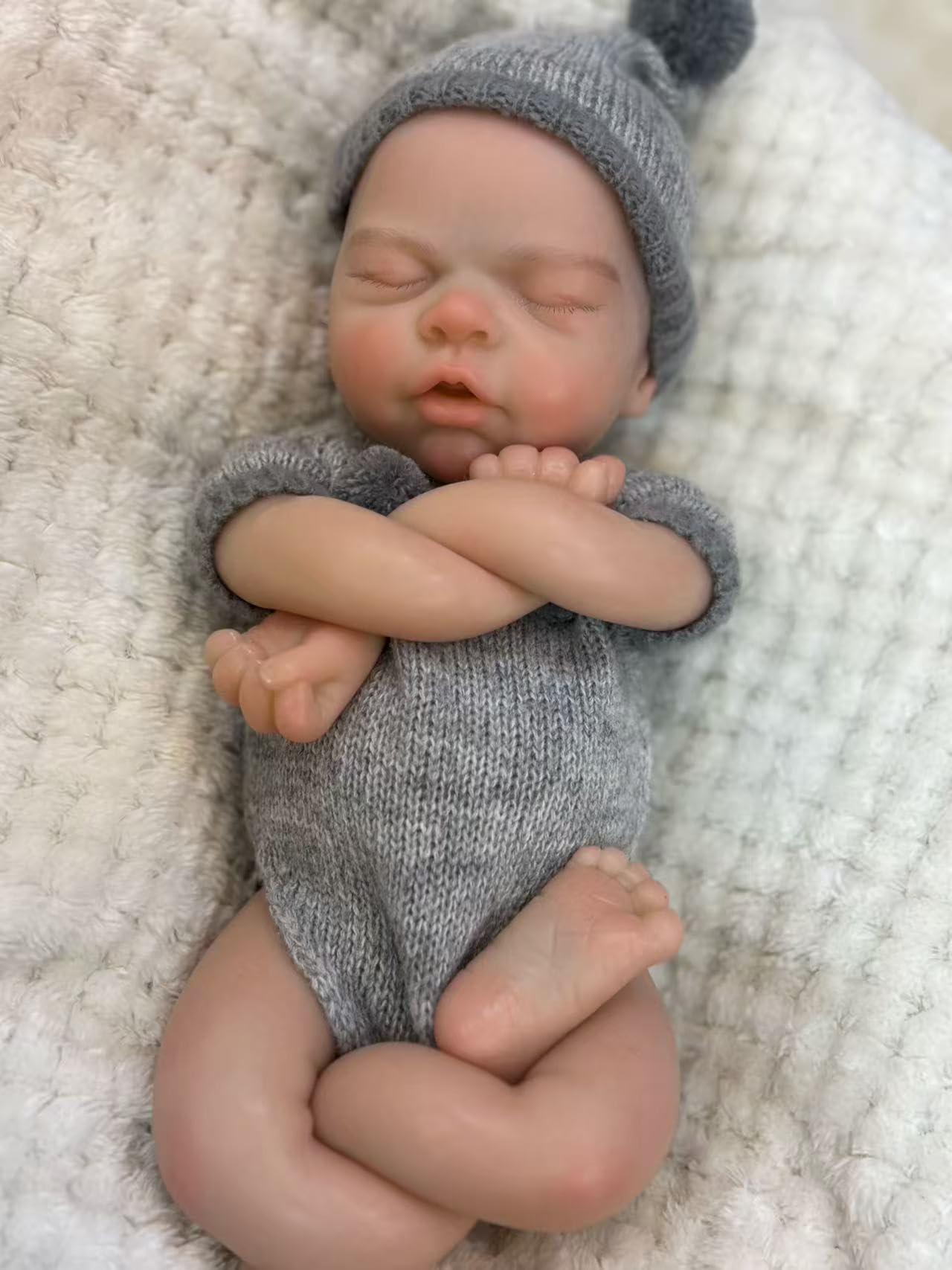 Aniiyy 13 Inch Full Silicone Reborn Baby Dolls-13 Inch Realistic Newborn Anatomically Correct Girl,Silicone Full Body Lifelike Baby