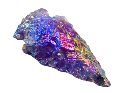 Amazing Gemstone Angel Aura Amethyst Arrowhead, Crystal and Healing Stone Flint Rock Arrow Head - 1 to 1.5 Arrowheads for DIY Project Craft Point Jewelry Making