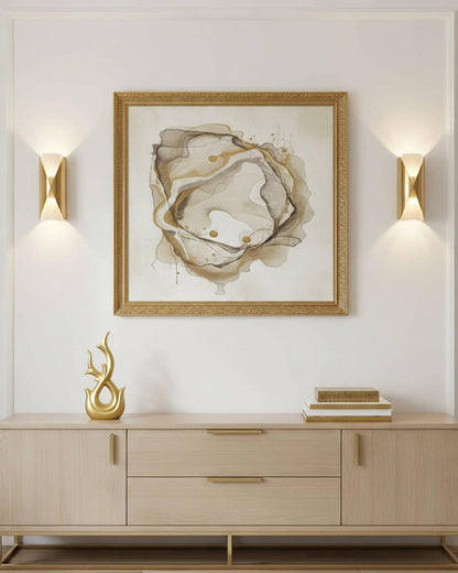 Brillantreal Gold Abstract Art Resin Tree Branch Statue - 12 Inch Luxury Decorative Sculpture for Living Room, Dining Table, Bookshelf & Office Decor