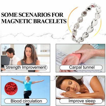KYOSI Magnetic Bracelets for Women Stainless Steel Magnet Bracelet Special Jewelry with Sizing Tool Mothers Day Gift