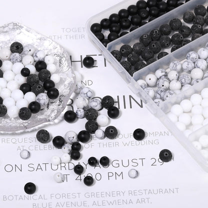Songxi Stone Beads Bracelet Making Kit 300PCS, 6mm Loose Crystal Gemstone Beads for Bracelet Necklace Earring, DIY Crafts Beads for Jewelry Making for Couples Lovers Adults