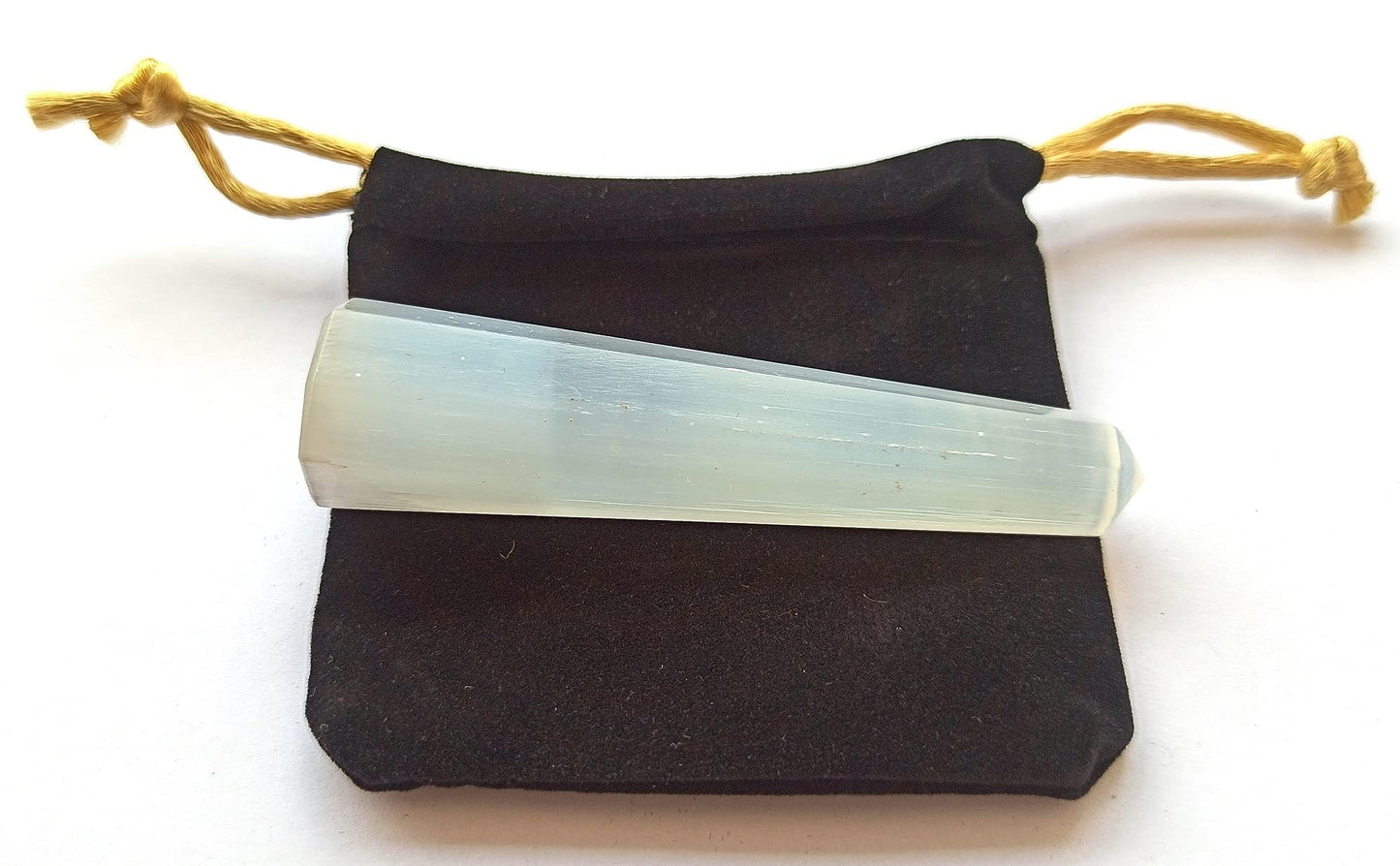 WholesaleGemShop 70 mm (3 Inch) Selenite Gemstones Obelisk Tower Jumbo Facet Aura Rock Crystal Natural Polished Earth Wand Spirit