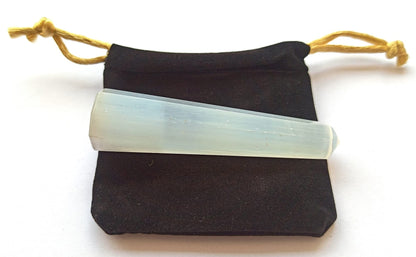 WholesaleGemShop 70 mm (3 Inch) Selenite Gemstones Obelisk Tower Jumbo Facet Aura Rock Crystal Natural Polished Earth Wand Spirit