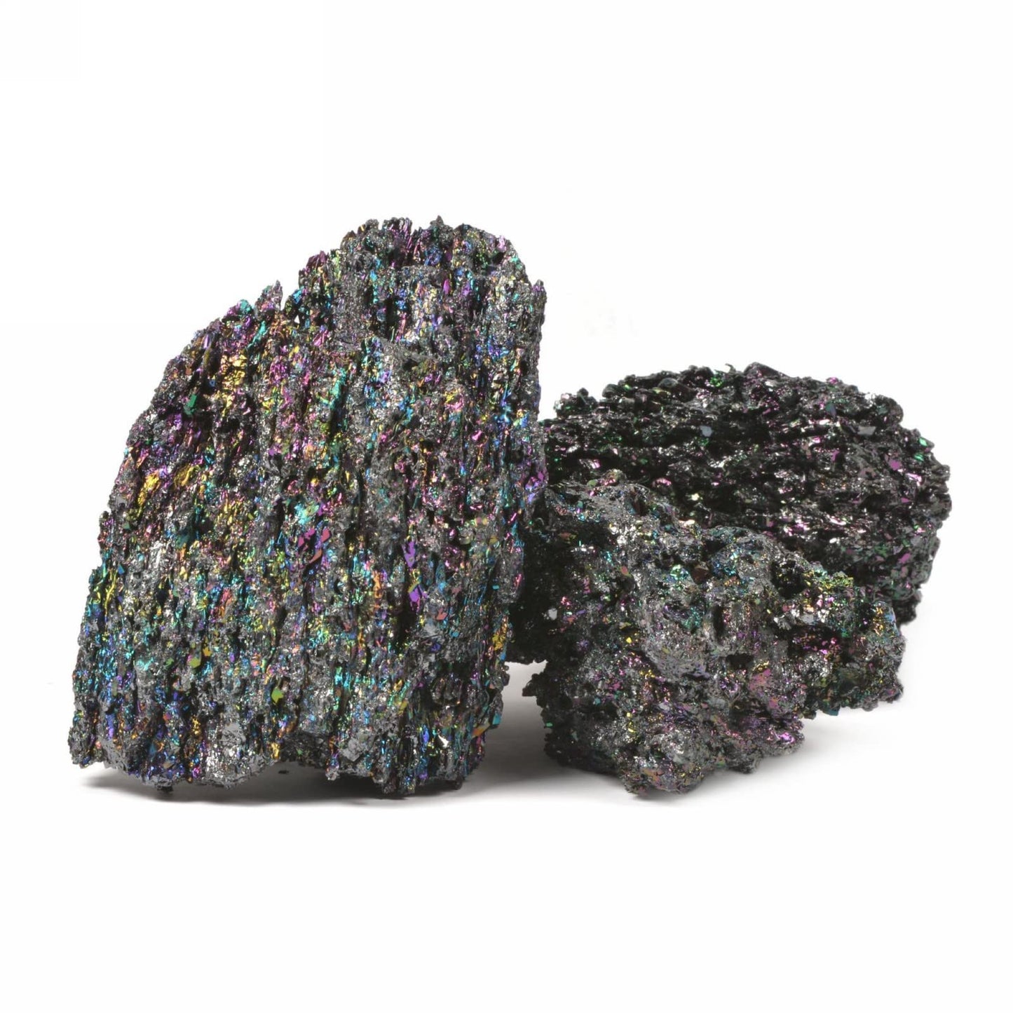 Justinstones 1pc Rainbow Carborundum Silicon Carbide Mineral Crystal Specimen Healing Reiki Healing Stone