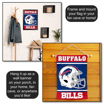 Buffalo Bills Helmet Double Sided Garden Banner Flag