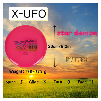 X-UFO Disc Golf Set - Disc Golf Starter Set 5 Pieces, with Putter, Driver, Mid-Range Discs, Mini Discs,Disc Golf Discs Set 170-180 Grams,PDGA Certified Golf Disc (Set 4)