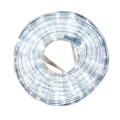 33ft LED Rope Lights, 110V 2 Wire Connectable Christmas Rope Lights Outdoor,240 LED Waterproof Indoor Outdoor White Rope Lights for Outside, Deck, Patio, Pool, Landscape Lighting (Daylight White)