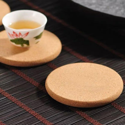 10 Pcs Cork Coasters, Cork Coasters for Drinks, Extra Thick Cork Coaster Set for Cups Mugs Wine Glasses, Non-Slip Coasters for Tabletop Protection
