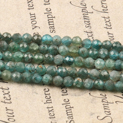 Song Xi 120pcs 3mm Natural Kyanite Gemstone Beads Faceted Round Loose Stone Beads for Jewelry Making (1 Strand)