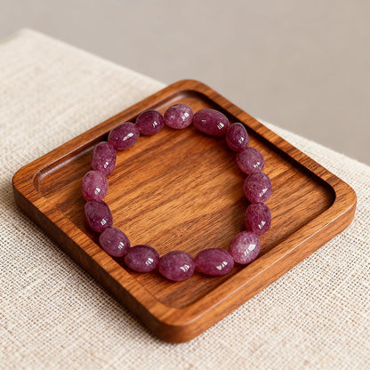 APMUTSS Natural Crystal Beaded Bracelet for Women, Genuine Gemstone Stretch Bracelet 8–10mm Irregular Stone Beads, Colorful Healing Crystal Jewelry for Everyday Wear and Gift