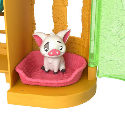 Mattel Disney Princess Toys, Moana Storytime Stackers Doll House with Moana Small Doll, 1 Animal Friend & 9 Accessories, Inspired by Disney Movie