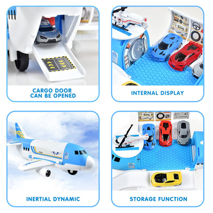 Tuko Transport Cargo Airplane Car Toy Play Set for 3+ Years Old Boys and Girls