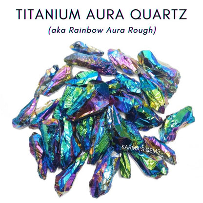 Crystals, Rocks, Jade, Crystals and Healing Stones, Witchcraft Supplies, Healing Crystals, Stones, Healing Stones, Rock Collection, Agate, Raw Stones (Titanium Aura Quartz, 2 Pcs)
