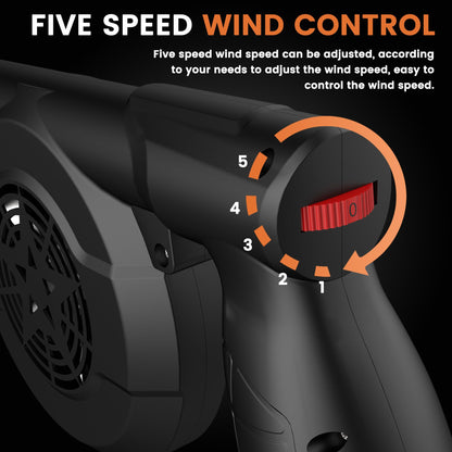 MILBOPAX Wireless Electric Bellows Portable Fireplace Tools Air Blower 12V Fan Bellows Fire Wood Stove Blower Outdoor BBQ Camping Fire Fan
