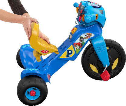 Fisher-Price Toddler Tricycle Nickelodeon PAW Patrol Lights & Sounds Trike, Toy Bike with Handlebar Grips & Storage for Outdoor Play Kids Ages 2+ Years