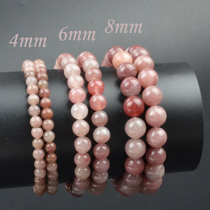 CHCCOYE 6mm Natural Healing Gemstone Bracelet Handmade Yoga Stretch Elastic Bracelet Stress Relief Crystal Jewelry for Men and Women (6mm,Angel Quartz)